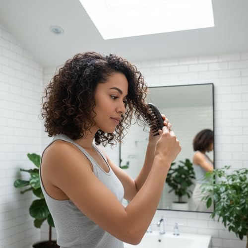 Louise Maelys Black Sandalwood Wide Tooth Comb For Curly Hair - Image 5