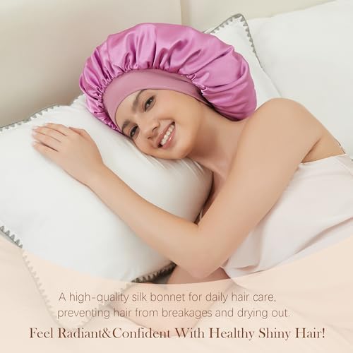 ROYBENS Large Silk Bonnet for Sleeping Women, Sleep Hair Bonnets for Women - Image 2