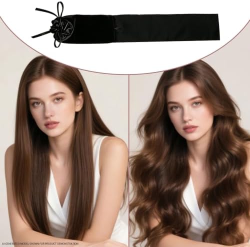 Heatless Curls Overnight, Soft Hair Curlers to Sleep in for Long Hair, Velvet Heatless Hair Curler for Overnight Blowout Waves with Styling Comb - Image 2