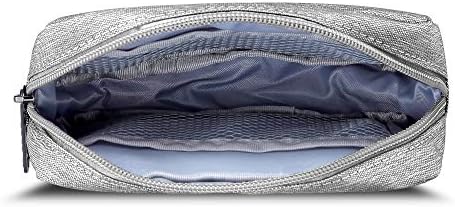 E-Tree Small Makeup Bag, Cosmetic Toiletry Skin Care Make up Little Items Pouch for Purse, Zipper Mini Tech Charger Cable Electronic Organizer Case, Travel Accessories for Women Men Teen, Grey - Image 4