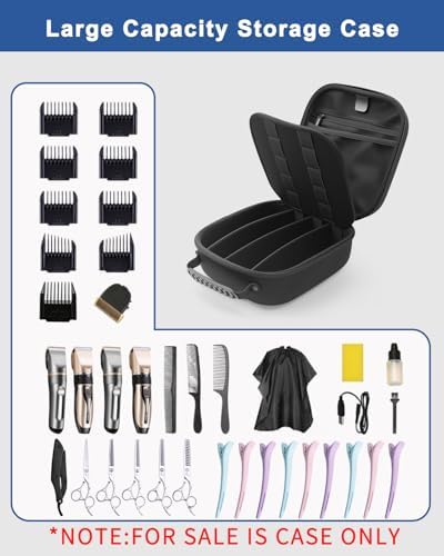 Portable Hard Travel Case for Hair Clippers & Hair Cutting Barber Supplies - Image 3
