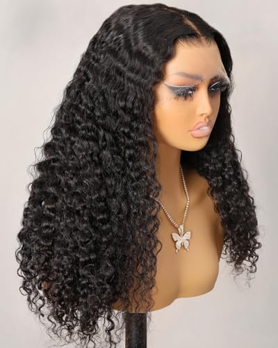 BEEOS 250% Density Curly 13x6 Full Frontal SKINLIKE Real HD Lace Wig, Ultra-fitted Cap Pre-Plucked Bleached Knots Human Hair Wig 24 Inch by BEEOS