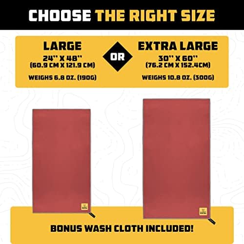 Wise Owl Outfitters Microfiber Camping Towel - Quick Dry Towel for Travel, Backpacking, Hiking, Beach, Gym & Yoga - Compact, Fast Drying & Lightweight - Image 3