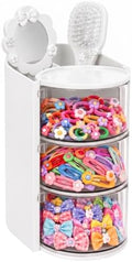 Rotatable 3-layer Hair Accessories Organizer with 200 Hair Ties by Unknown