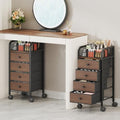 SWTYMIKI Rolling Makeup Organizer Cart - Under Desk Vanity Makeup Storage with 4 Non-woven Drawers, Nail Cart Organizer Cosmetic Display Cases Cabinet for Skin Care Perfume Nail Polish Brush Hair Tool by SwtyMiki-TidyHomeSweetLife