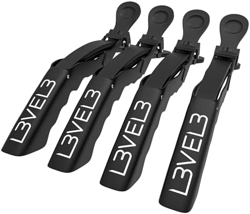 L3 Level 3 Croc Hair Clips for Styling, All Hair Types, 4-Pack by L3