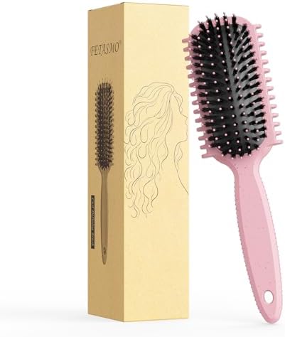 Curly Hair Brush, Curl Defining Brush, Hair Brush, Flexible, Curl Enhancing, Reduce Pulling (Pink) by Unknown