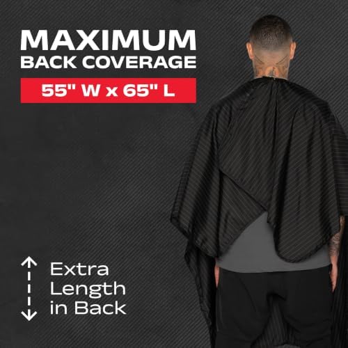 Barber Strong The Barber Cape Haircut Cover for Men, Hair Repelling and Static-Reducing Material, Water Resistant Fabric - Image 4