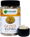 Nutriwish Natural Gond Katira | Edible Tragacanth Gum for Cooling Drinks | 17.6 oz (500 g) by Nutriwish