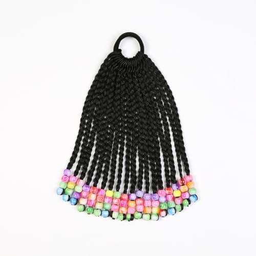 Kid Ponytail With Beads Braid Detachable Protective Hairstyle For Girls - Image 2