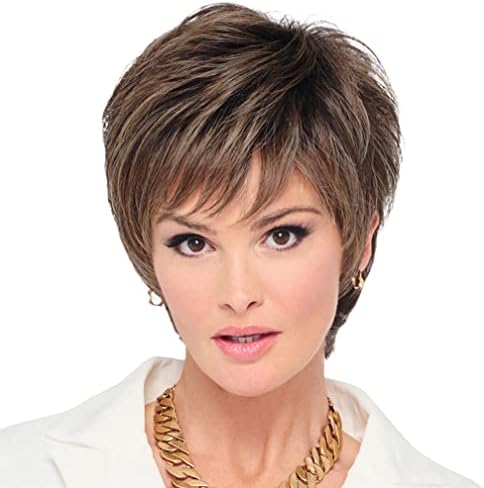 Raquel Welch Fierce And Focused Hand Tied Short Bob Wig by Hairuwear, Average Size Cap, RL8/12SS Iced Mocha by Unknown