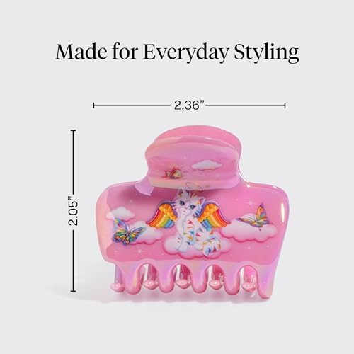 Lisa Frank x Kitsch Medium Cloud Hair Clip for Women - Angel Kitty, 1pc - Image 4