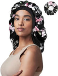 Long Satin Bonnet for Natural Hair Large Sleep Cap for Braids by Awefeel