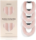Heatless Hair Curler Set – 4PCS Velvet Overnight Blowout Rods for Heatless Curls, Jumbo Flexible Curling Rods to Sleep In, No Heat Curling Tools for Natural Waves and Curls Pink by ZHENSILKFocusonhaircare