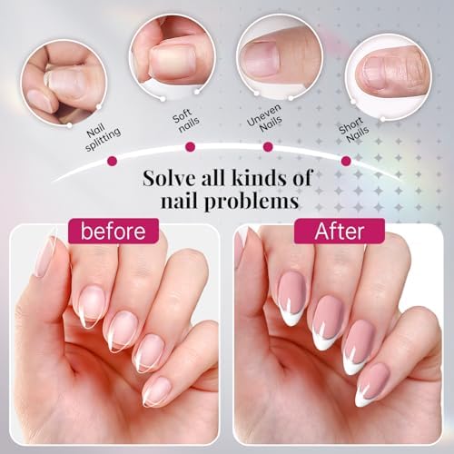 krofaue Almond Nail Tips 240pcs - Half Matte Short Press On Nails, 12 Sizes Pre-Shaped Extra Short Clear Tips for Full Cover Nail Extensions DIY - Image 5