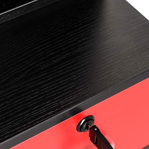 BarberPub Wall Mount Hair Styling Barber Station3036-1 (Red&Black) - Image 6