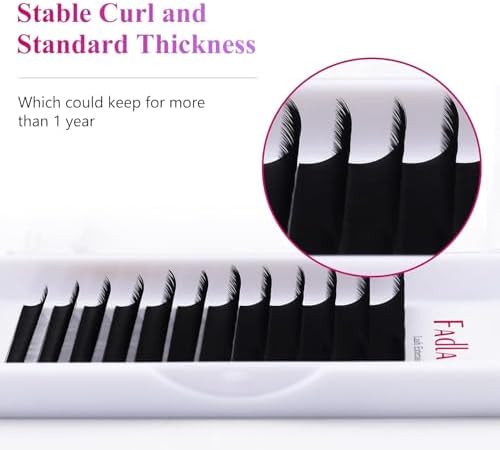 Lash Extension B Curl 20-25mm FADLASH Eyelash Extensions Mixed Tray Lashes 0.15 Faux Mink Single Classic Lash Extensions Supplies (0.15-B, 20-25mm Mix) - Image 5
