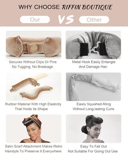 Classic Heatless Curls Overnight Rods No Heat Hair Curlers to Sleep Jumbo Foam Large Hair Rollers for Medium Long Hair Blowout Look, Heatless Flexible Curling Rod Set with Satin Wrap for Sleeping - Image 6