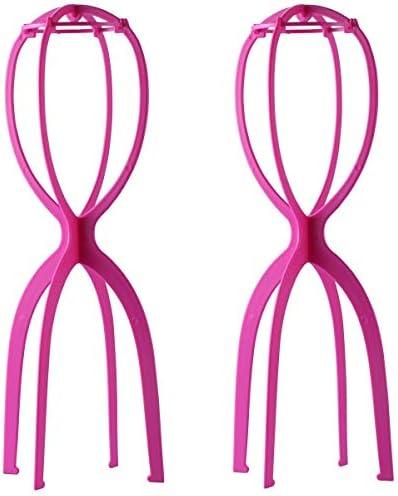 Dreamlover Tall Wig Stand for Long Wigs, Hot Pink, 2 Packs by Dreamlover