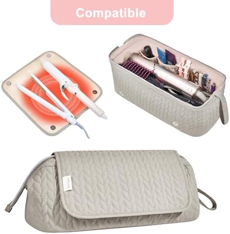 KarSyon Hair Tools Travel Bag with Hot Tool Mat 2 in 1 Organizer Bags - Image 3