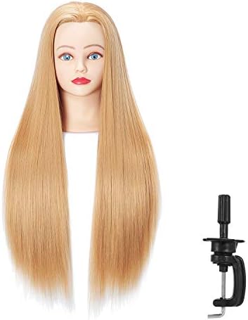 Hairingrid 26"-28" Mannequin Head Synthetic Fiber Hair Training Manikin - Image 2