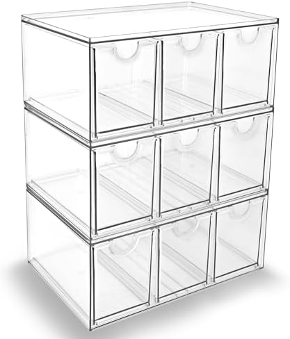 Prsildan Craft Art Supply Organizer Stackable Storage Drawer with 9 Drawers by Prsildan