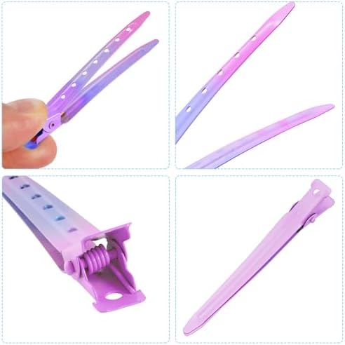 Bantoye 24Packs Duck Bill Clips 2.75 Inch Metal Alligator Clip, Pink Purple - Image 3