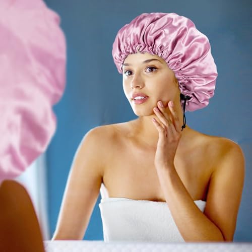 Edoneery Satin Bonnet for Sleeping Women, Double Layer Adjustable Sleep Cap - Image 5