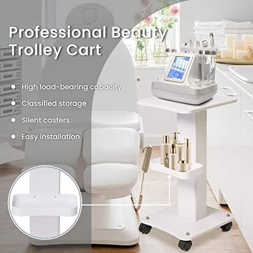 Salon Spa Trolley, Esthetician Cart with Wheels, Beauty Rolling Trolley Stand Instrument, Tray Rolling Cart with Storage Tray - Image 2