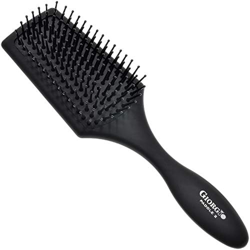 Giorgio Detangling Air Cushion Brush for Men and Women - Small, Ball Tip Tourmaline Bristles, Anti-Static for Hair Styling and Blow Drying by GiorgioHairBrushesCombs