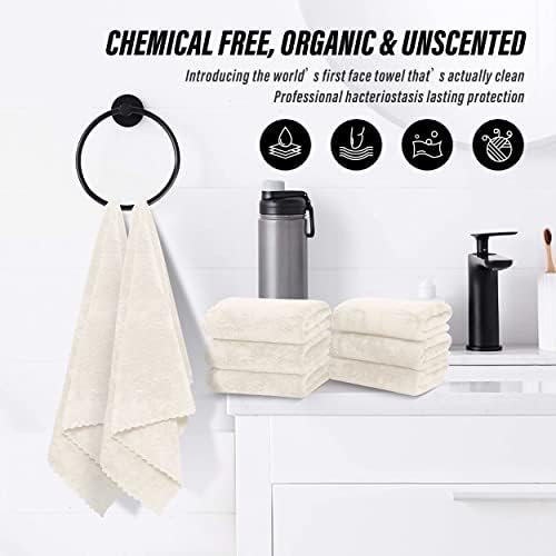 MOONQUEEN 6 Pack Premium Hand Towels - Quick Drying - Microfiber Coral Velvet Highly Absorbent Towels - Multipurpose Use as Hotel, Bathroom, Shower, Spa, Hand Towel 16 x 28 inches (Cream) - Image 6
