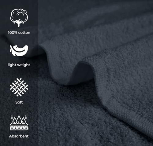 Avalon Towels Salon Towel - Grey Hand Towels Bulk Pack of 24 - 100% Cotton Absorbent Spa, Facial & Gym Towel for Working Out - 16x27 Inches (Not Bleach Proof) - Image 2