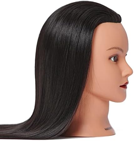 26"-28" Synthetic Fiber Hair Mannequin Head Styling Training Head Doll Head - Image 3