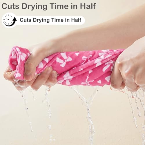Microfiber Hair Towel Wrap for Kids Girls, Quick Dry Towel, 2 Pack - Image 3