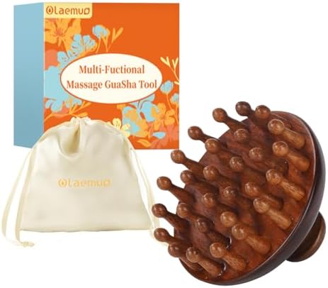 Wooden Scalp Massager for Hair Growth｜Full Body Massage Tool by Olaemuo