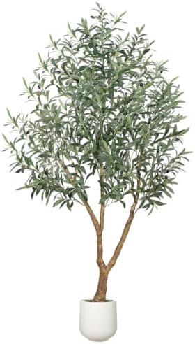6FT Olive Trees Artificial Indoor - Fake Olive Tree Artificial Plants Indoor Fake Trees with Lifelike Fruits and Realistic Leaves for Modern Home Office Living Room Decor by Unknown