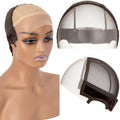 9x6 Lace Wig Caps for Women, Wig Caps with Grip Band for Keeping Wigs in Place, Brown Glueless Wig Grip Cap with Transparent Lace Wig Caps, Non-Slip Adjustable Elastic Headband Grip Wig Caps by Unknown
