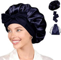Womens Hair Bonnets Satin Bonnet for Sleeping Silk Bonnets Curly Hairs Braids Silky Sleep Caps with Long Soft Tie Band by WJingYiJia