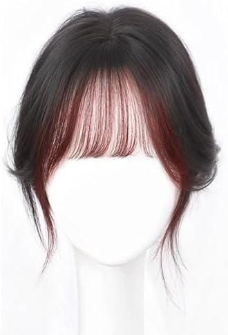 VAVANGA Long Hair Topper with Bangs Black with Red Color - Image 4