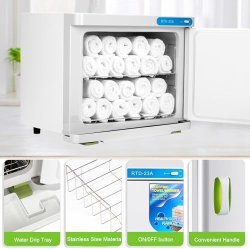 Hot Towel Cabinet 23L, Hot Towel Warmer Cabinet, Extra Large Capacity Heater for Spa, Massage, Salon, Home Use (White 23L) - Image 2