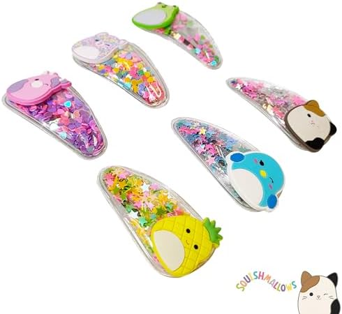 Luv Her Hair Accessories: 6pc Cute Squish Hair Clips with Favorite Character Charms for Girls and Toddlers Ages 3+ - Image 5