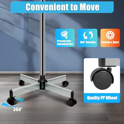 Perm Steamer, 5 Head Infrared Heater with Rolling Base - 750W Hair Drying and Perming Machine, Adjustable Height - Image 5
