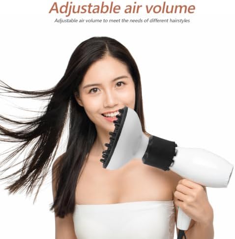 Universal Hair Dryer Diffuser Attachment White 4.2-6.2cm Plastic - Image 4