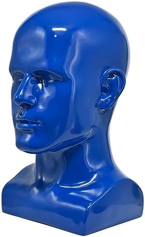 Male Mannequin Head Professional Manikin Head for Display Wigs Hats Headphone Mask Sunglasses Jewelry and Scravat Display Stand (L90-lianglan) - Image 3