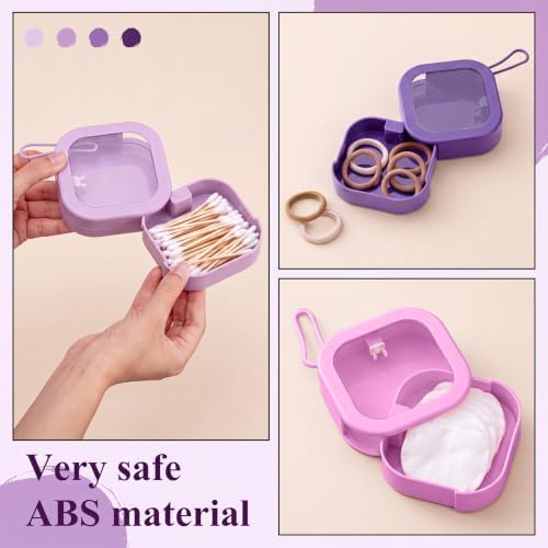 Kathfly 4 Pcs Hair Tie Organizer Travel, Stackable, Purple Range - Image 5
