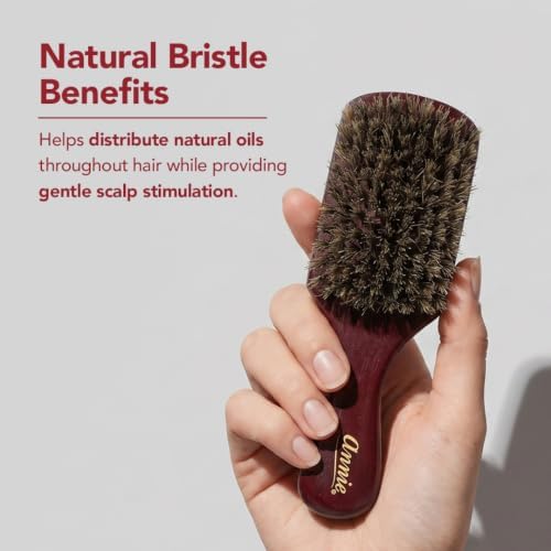 Annie Soft Club 100% Pure Boar Bristle Wave Hair Brush for Men - Image 2
