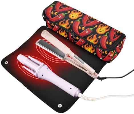 Yuiboo Hair Curler Storage Bag with Heat Resistant Mat - Image 2