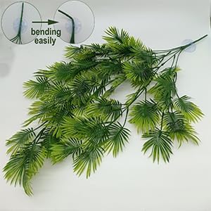 2pcs Reptile Plants for Bearded Draded Tank Accessories, Terrarium Plants Artificial Decor for Snake Cage, Fake Plant for Leopard Gecko Habitat, Lizard Chameleon Ball Pythons (Group B2) - Image 3