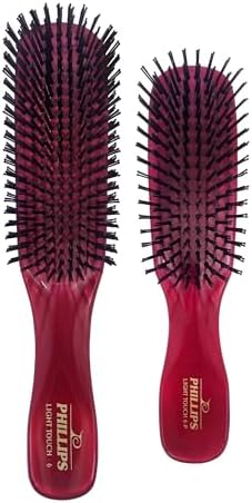 Phillips Brush Light Touch 6 Detangling Hair Brush Combo Pack Ruby Red by PhillipsBrush