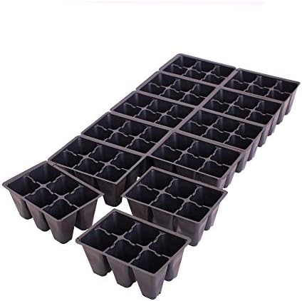 Handy Pantry Black Plastic Garden Tray Inserts – 20 Sheets, 72 Planting by HandyPantry
